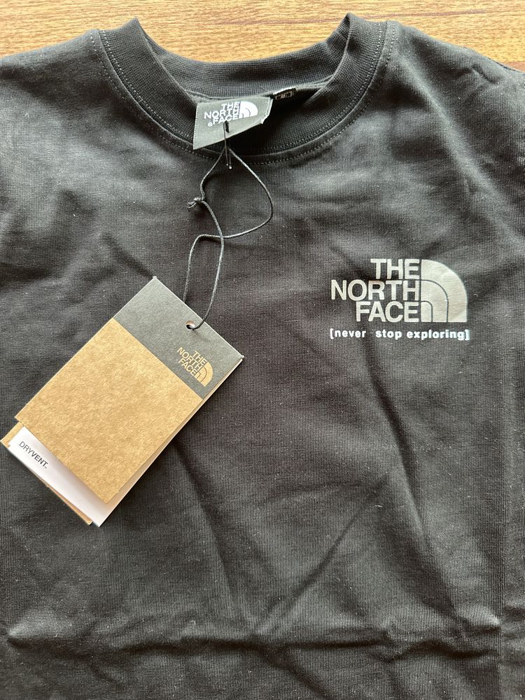 Детски,памучен,черен екип The North Face с щампа на гърба