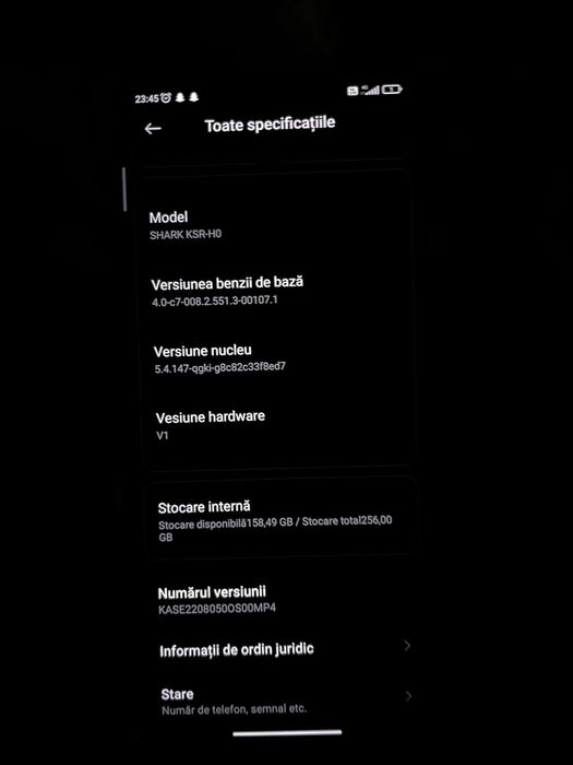 black shark 4 pro spart pe spate