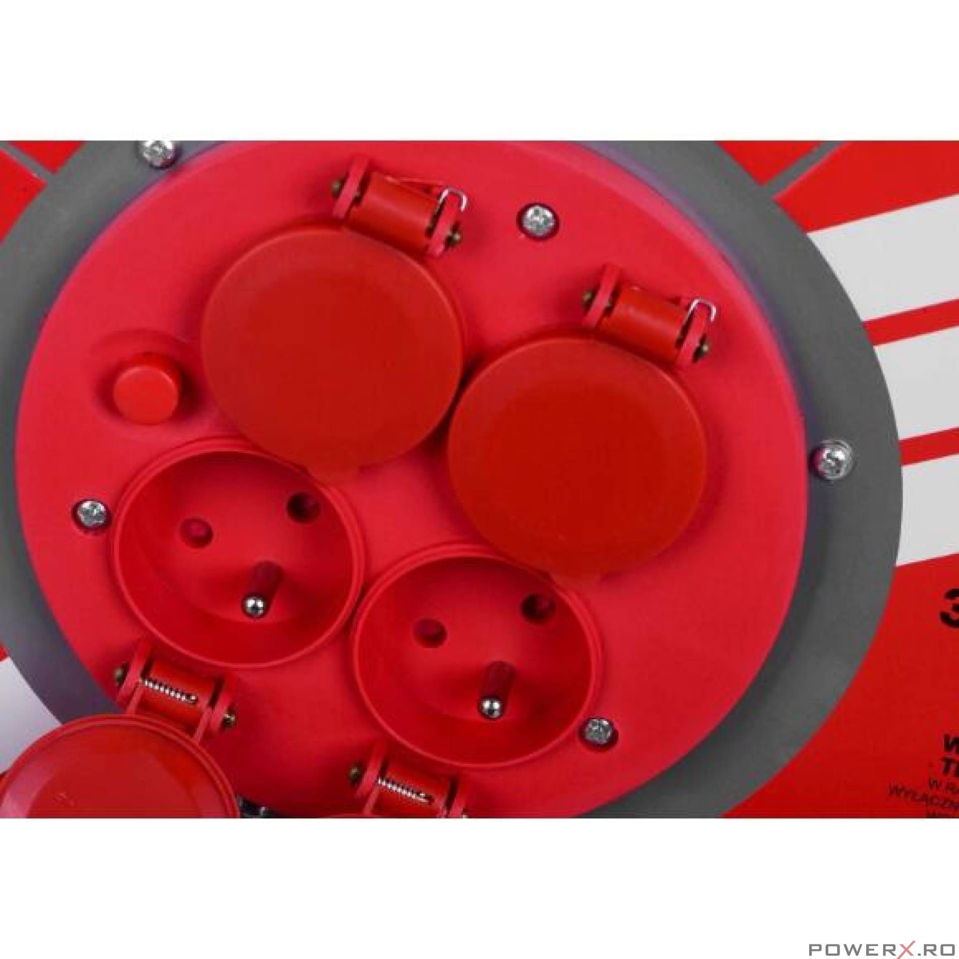 Rola cablu electric prelungitor 50M cadru metalic 3x2.5 Vertex