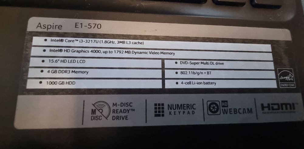 Лаптоп Acer Z5WE1  15,6 за части