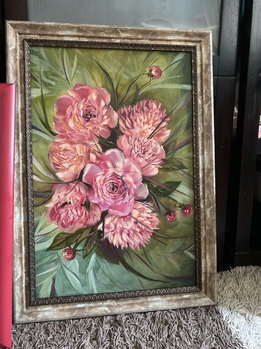Картины маслом пионы и мега