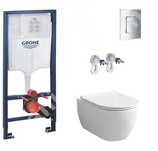Структура за вграждане Grohe и конзолна тоалетна с тоалетна чиния