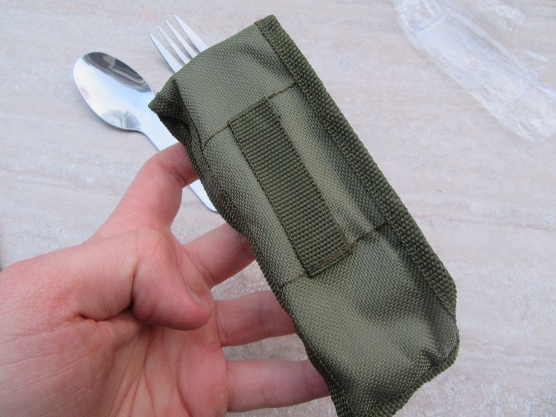Туристически комплект хранене на Испанската армия нож вилица лъжица
