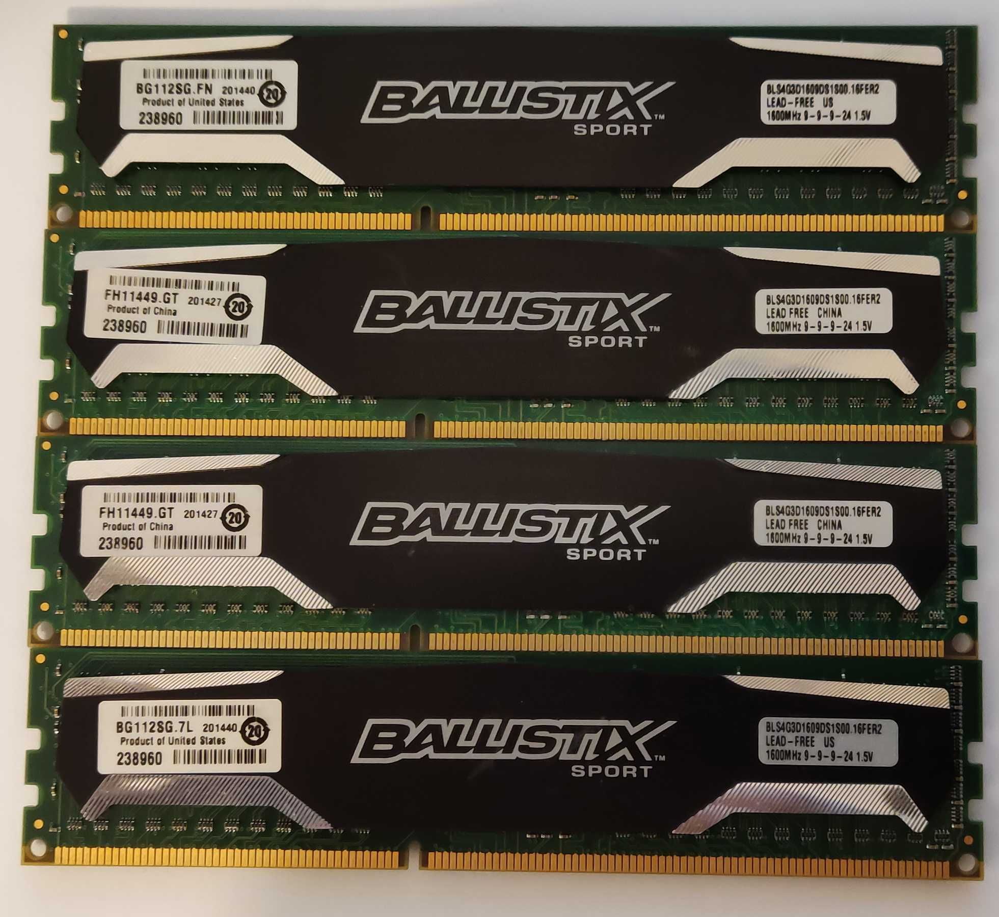 Kit memorie ram 16G,ddr3,1600, 1,5V Crucial Ballistix radiator