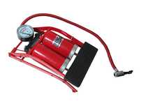 Pompa aer auto Automax de picior dubla cu 2 cilindri si manometru , 7 bar 100psi