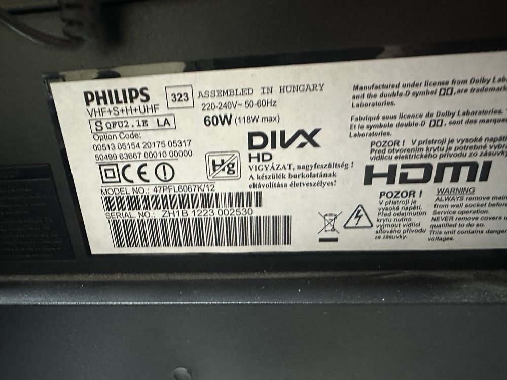 Телевизор Philips 6000 series 47PFL6067K/12     119,4 см (47")