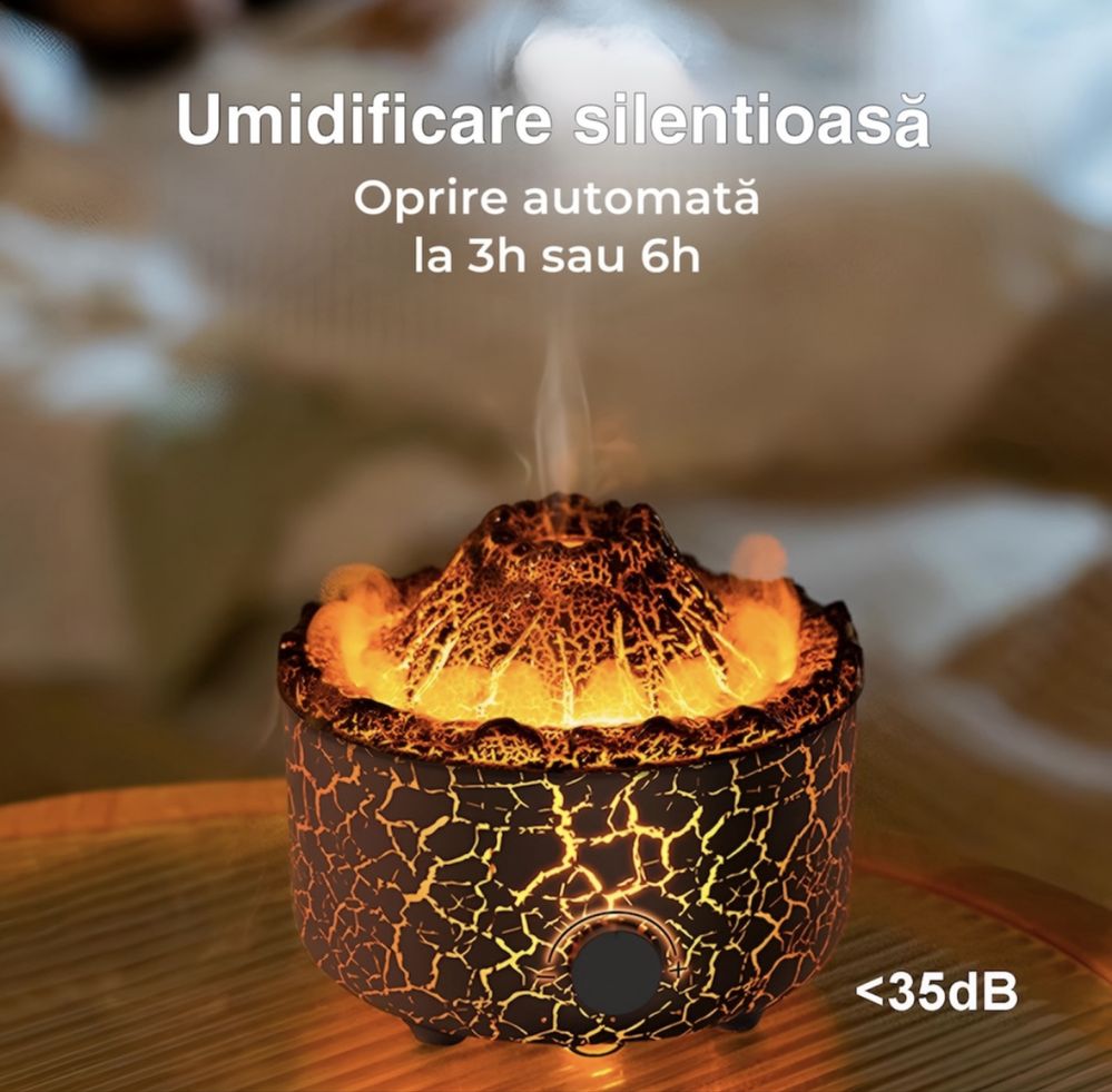 Umidificator , lampa de veghe , stil vulcan