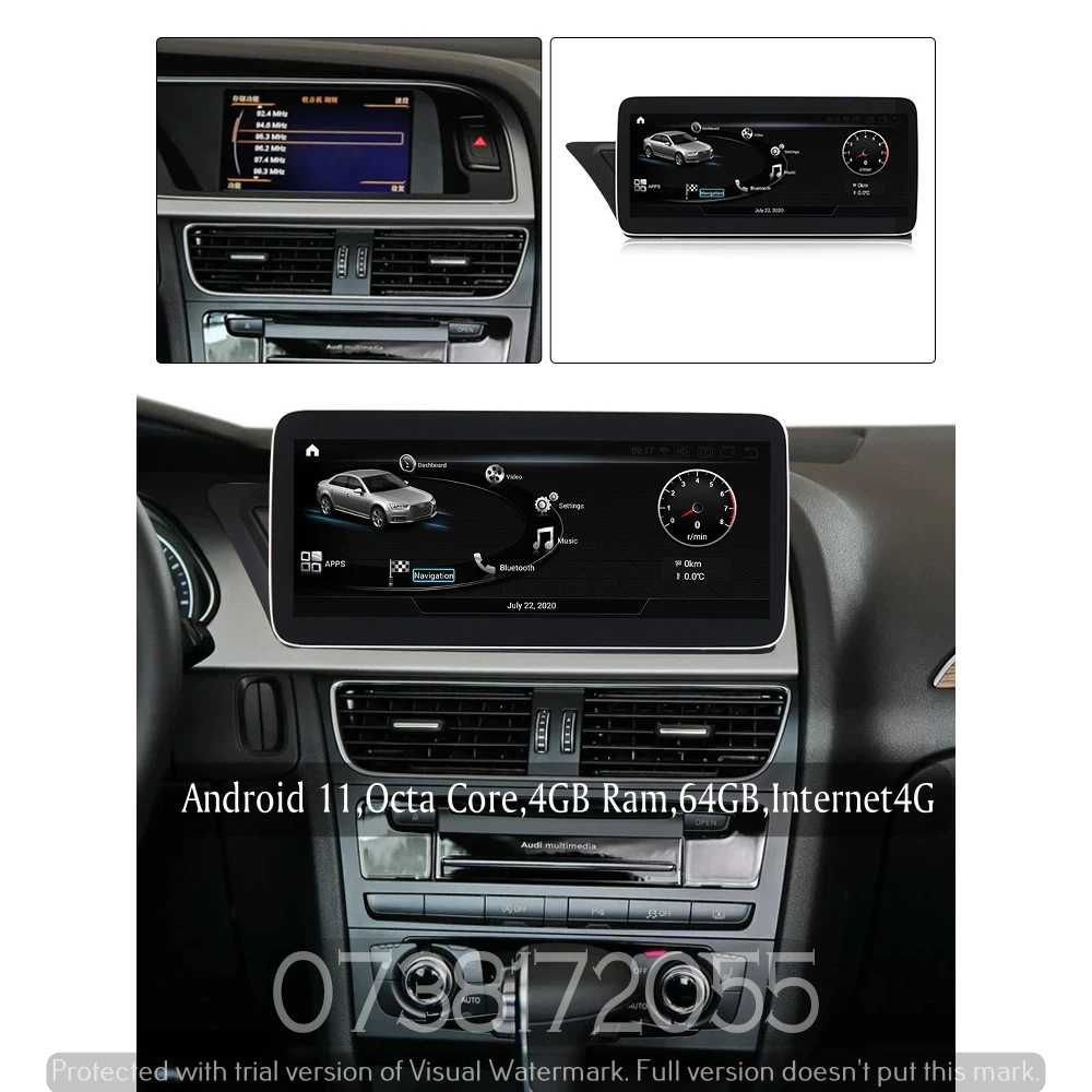 Navigatie  Android Audi A4 A5 Q5 GPS Internet Bluetooth Carplay Auto