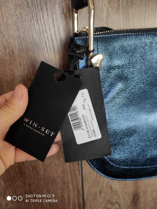 Twinset нова с етикет чанта от естествена кожа