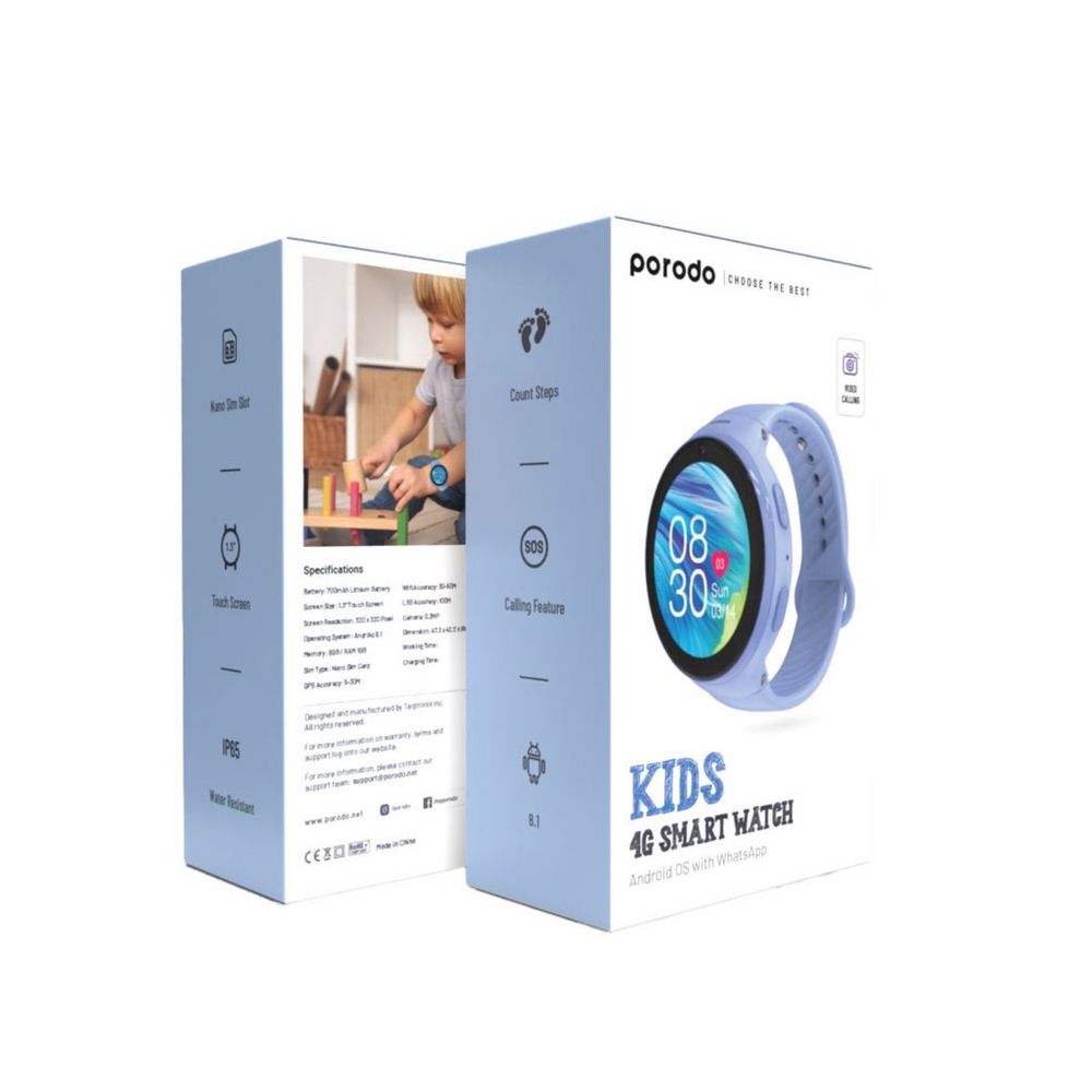 Детские часы Baby Smart Watch Porodo 4G