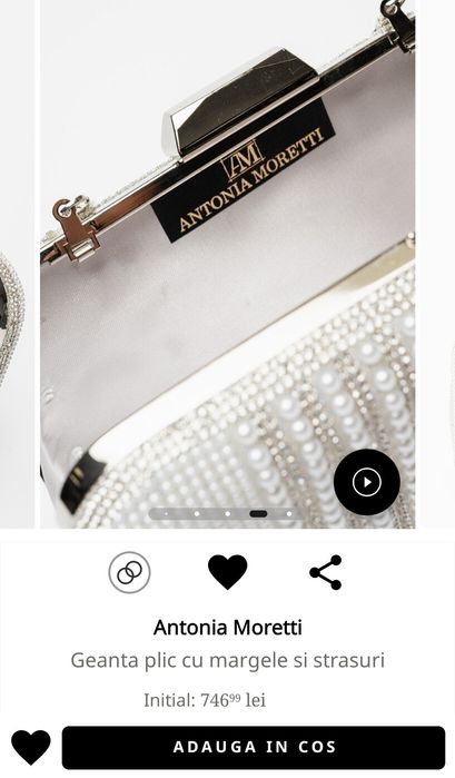 Antonia Moretti Geanta plic cu margele si strasuri