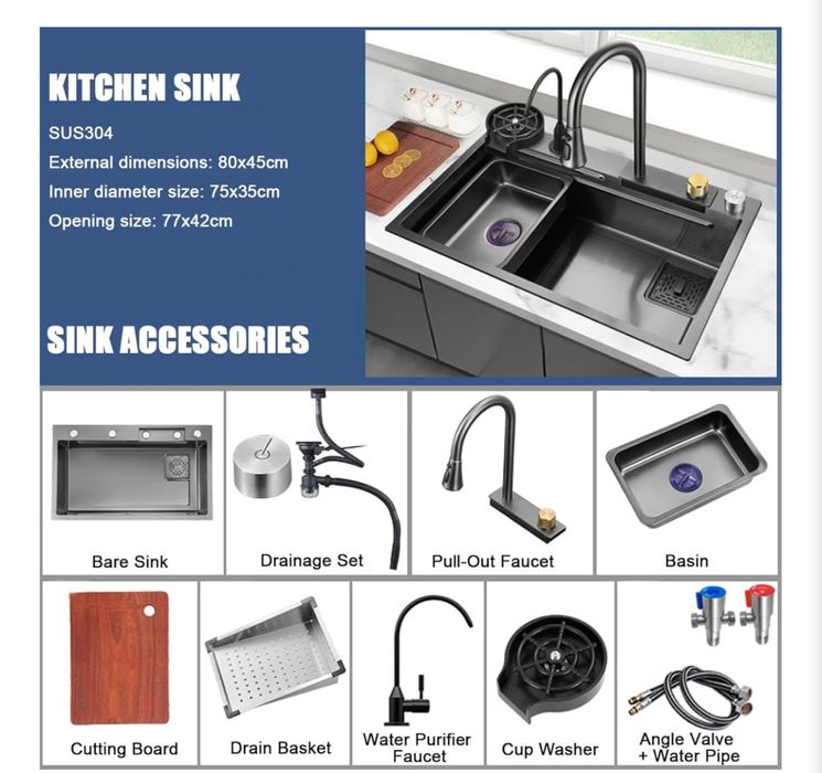 Chiuveta multifunctionala 750x450mm