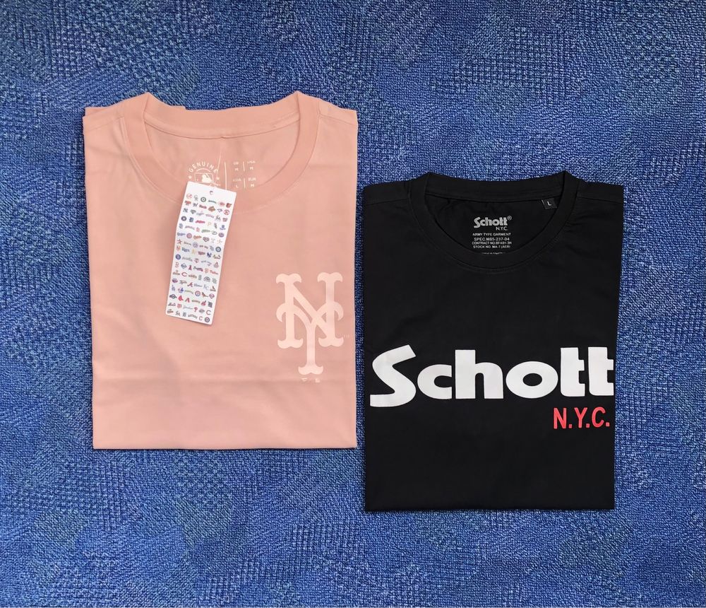 Fanatics MLB New York Mets / Schott NY ОРИГИНАЛНИ мъжки тениски - S/M