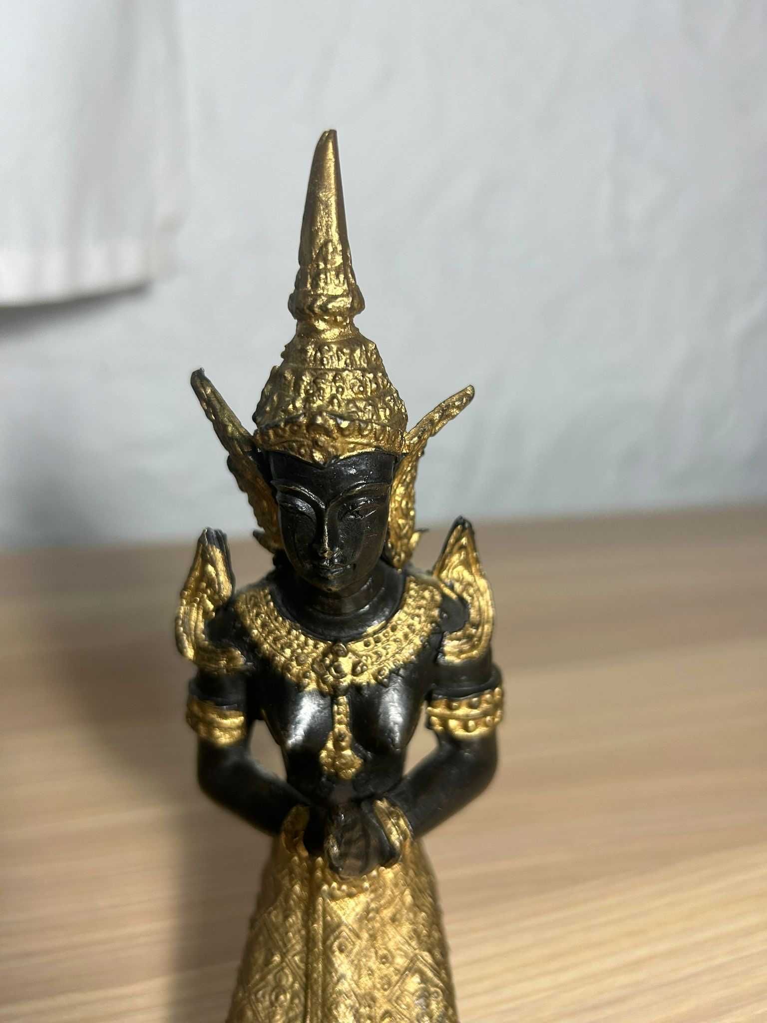 Statuetă vintage Buddha Thai/Budha/bronz masiv/fată 1/17cm/preț fix.