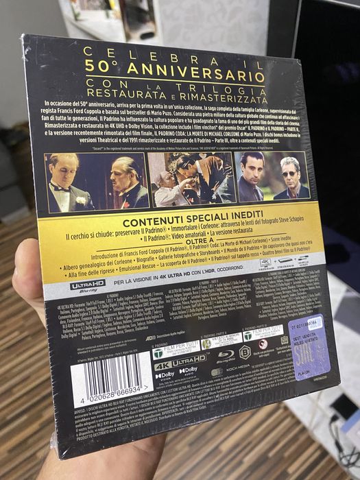 Blu-ray The Godfather 4K+2D Trilogy 1-3 Complete Collection Boxet