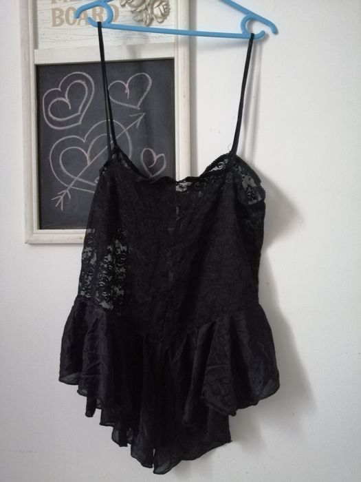 Rochita vintage din dantela neagra sexy lenjerie noapte marimea M/L
