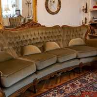 Canapea cu două fotolii stil Ludovic XV