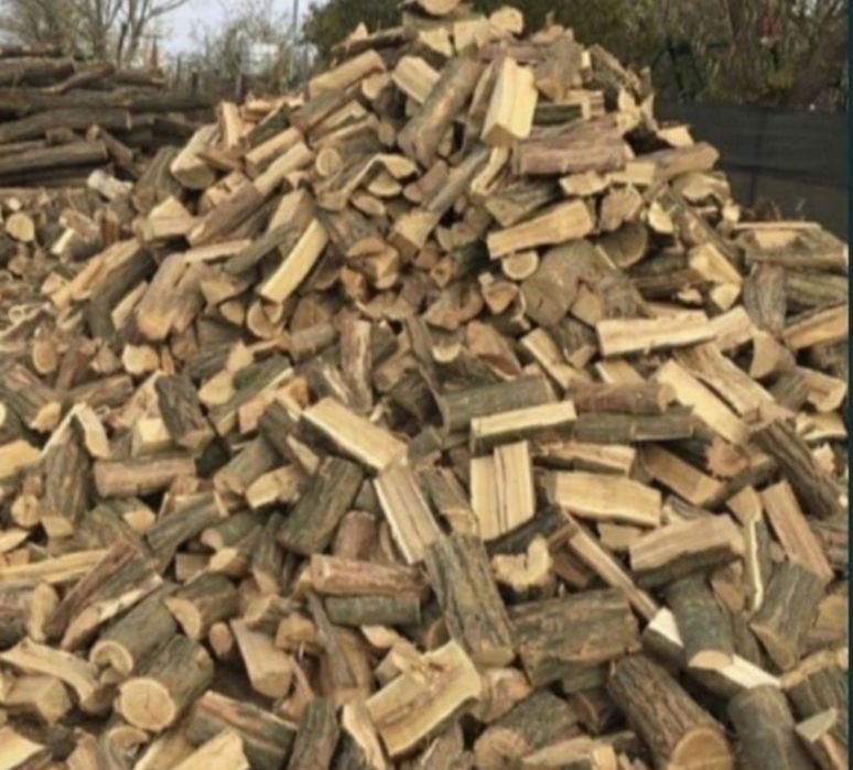 Lemne de foc salcâm stejar fag uscate la palet sa tona