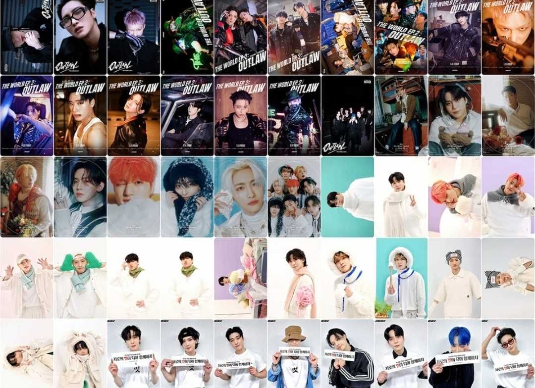 24 картички Stray kids TxT Blackpink Enhypen ITZY kpop тесте kpop карт