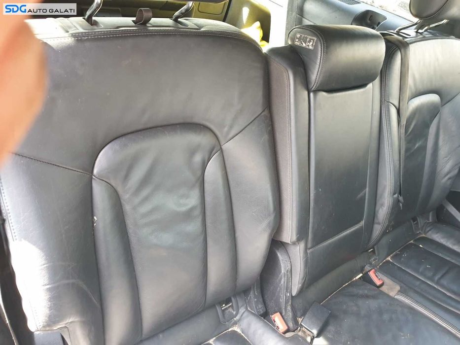 Interior 7 Locuri Piele Neagra cu Incalzire Scaune Fata Stanga Dreapta Bancheta Spate Audi Q7 Facelift 2007 - 2015 [C6339] [C6340] [C6341] [C6417]