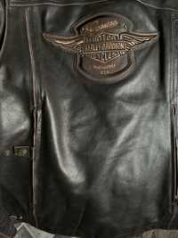 Кожено яке Harley Davidson Genuine (мотористи) оригинална телешка кожа