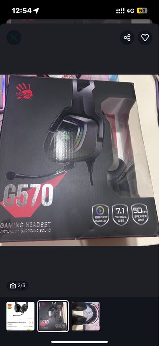 Продам наушники A4Tech Bloody G570