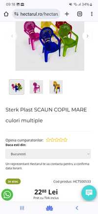 Scaune plastic copii