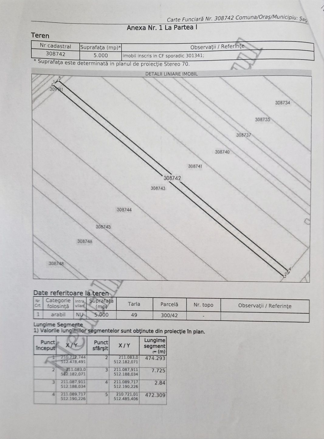 Teren arabil Sagu 2,3850 ha cu front stradal ARAD-TIMISOARA