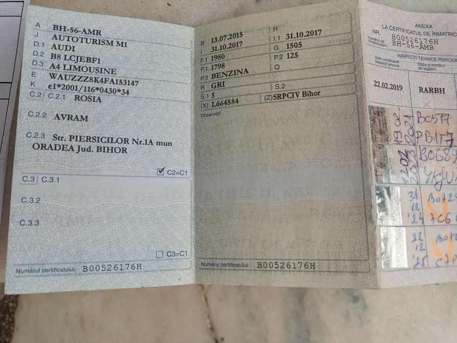 Audi A4 1.8 TFSI 170cp 2015 euro 6