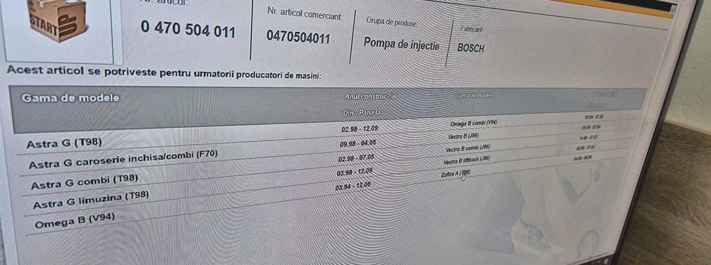 POMPA injectie OPEL NOUA !!!
