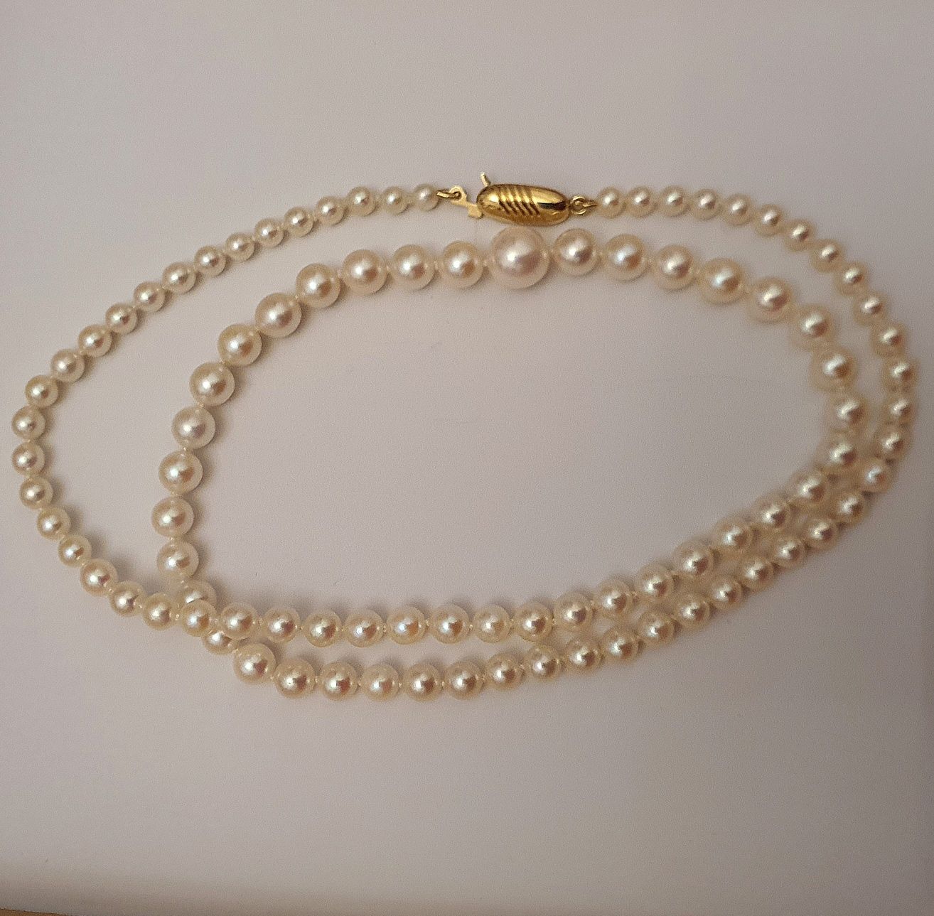 colier perle naturale akoya 3-8 mm cu inchizat. aur 18k