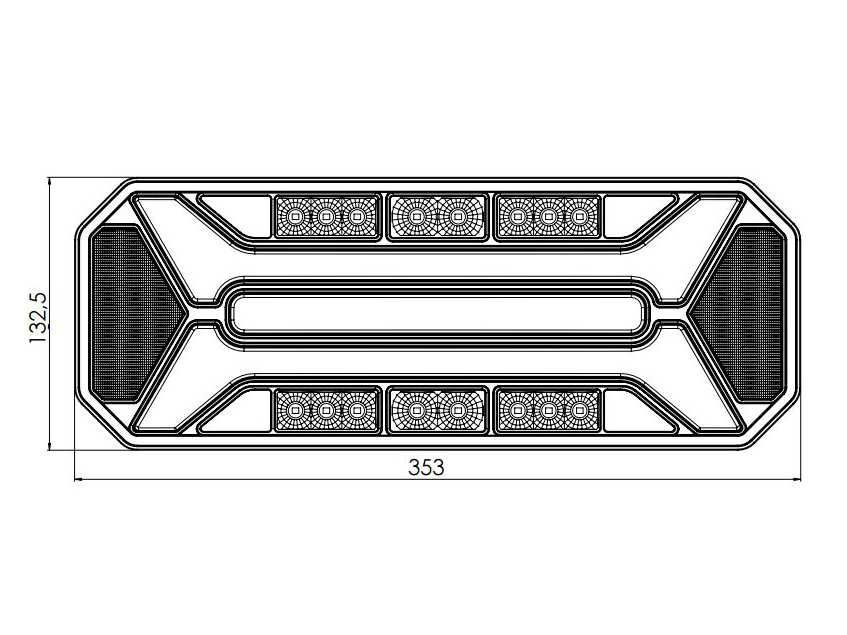 Led Стоп с Бягащ мигач, Neon Неон Ефект за Ремарке,Тир,Каравана и др