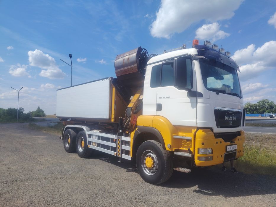 MAN 6X6 Bascula cu macara