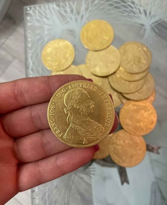 Bănuți vechi placați aur 24k