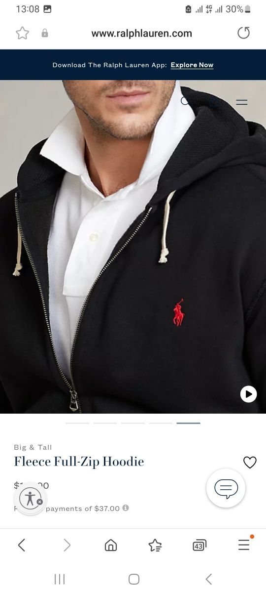 Худи Polo by RALPH  LAUREN,оригинал с уникальным  QR кодом!