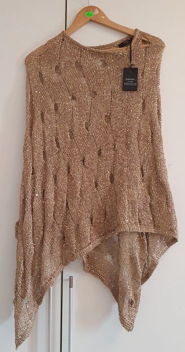 Poncho auriu cu paiete