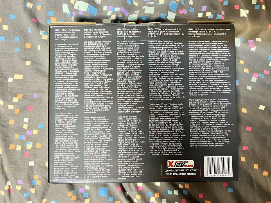 Mașina de găurit Parkside Performance cu garanție 5 ani si accesorii