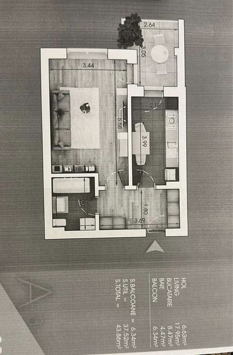 Apartament 1 camera/Metrou/decomandat/pallady