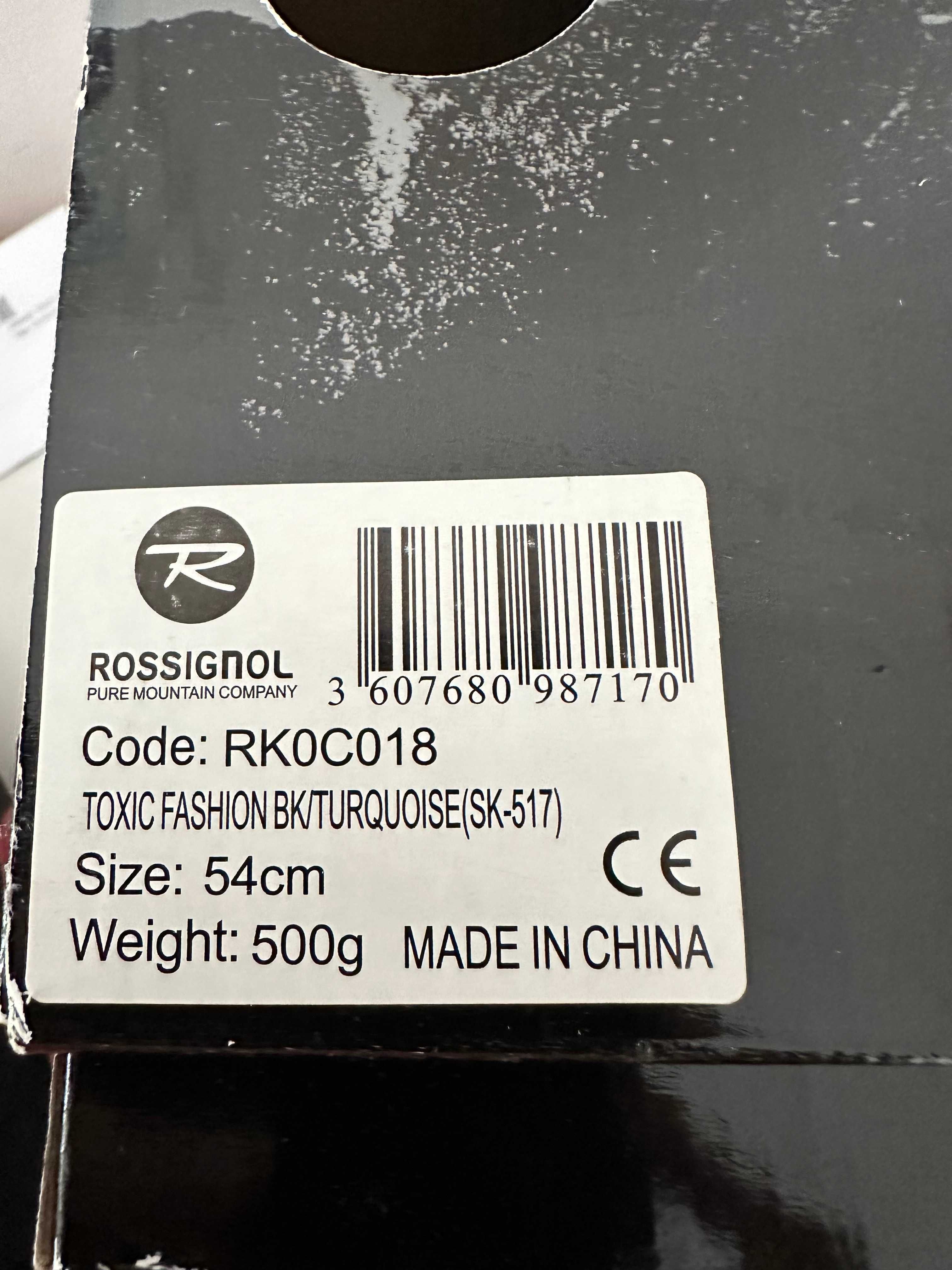 НОВА каска за ски / сноуборд Rossignol Toxic Fashion черна/тюркоазена