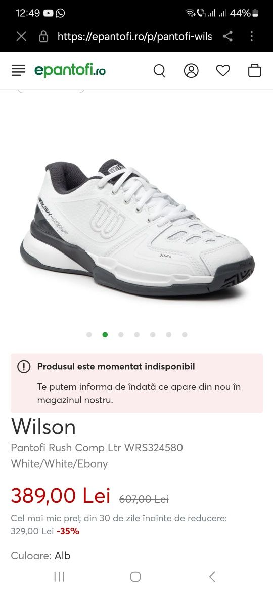 Adidași Wilson mărime 46 (uk11) ca noi.