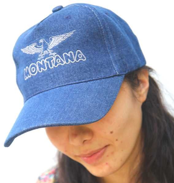 Бейсболка "Montana", плотная джинса светло-синего цвета