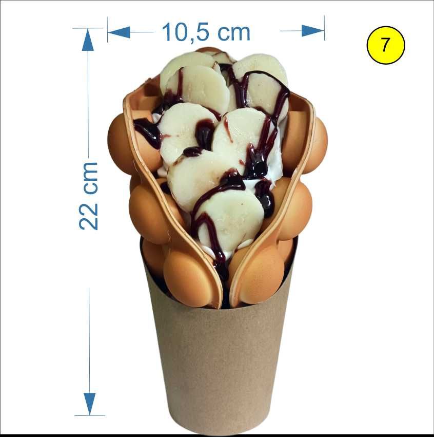 Изкуствен Bubble Waffle – Силиконов манекен за витрина | Don Gelato