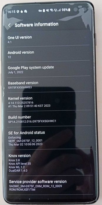 Vand Samsung S10+ Plus 128/8 GB