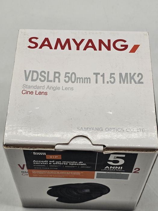 Obiectiv Samyang 50mm T1.5 VDSLR MK2, Canon