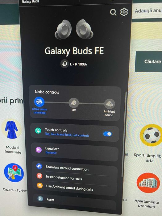 Casti bluetooth Samsung Galaxy Buds FE, ANC + accesorii sigilate