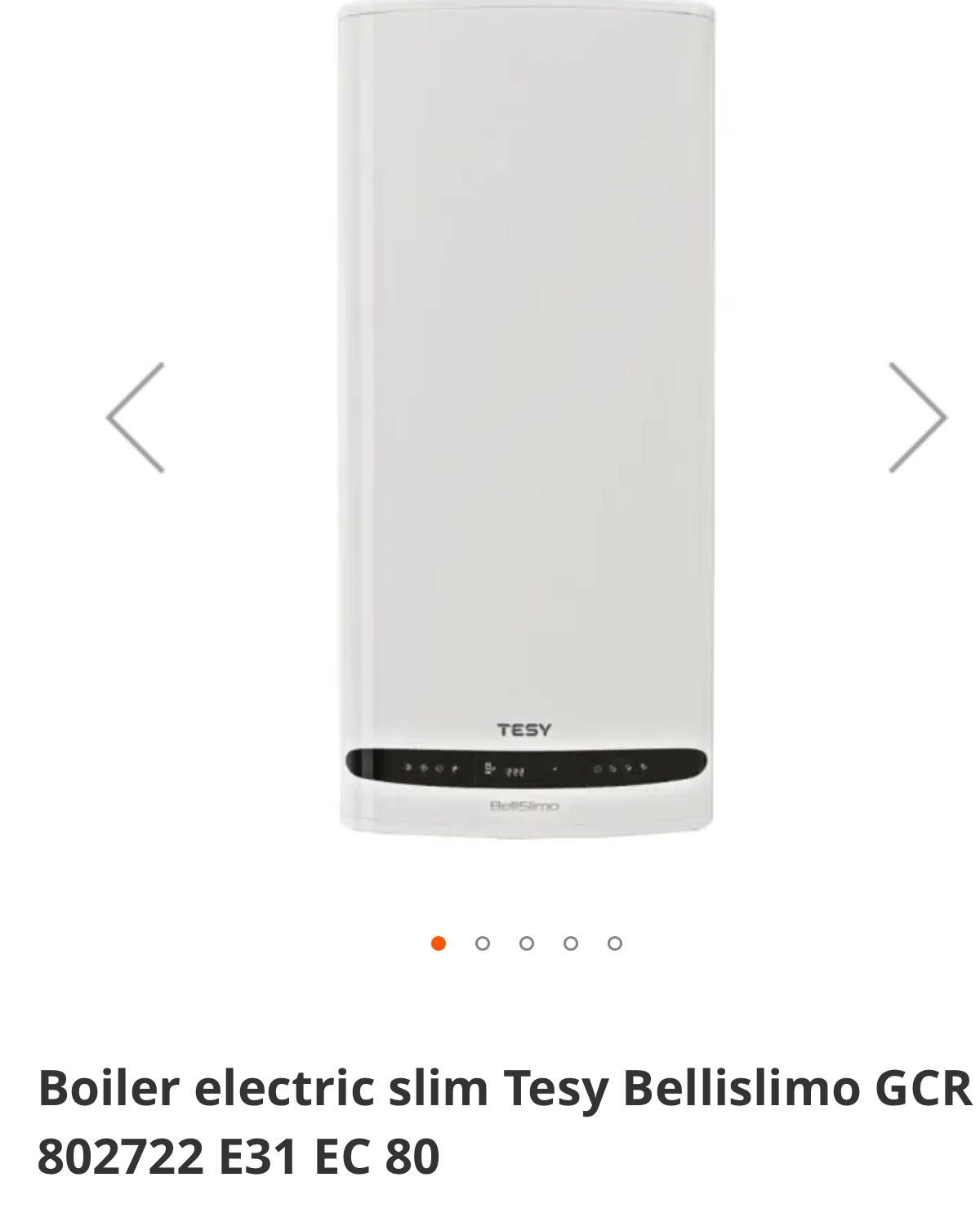 Boiler electric TESY BelliSlimo GCR 802722 E31 EC, 80l, 2200W, alb