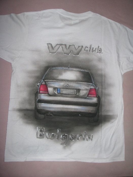 Продавам тениски VW ,ръчно рисувани