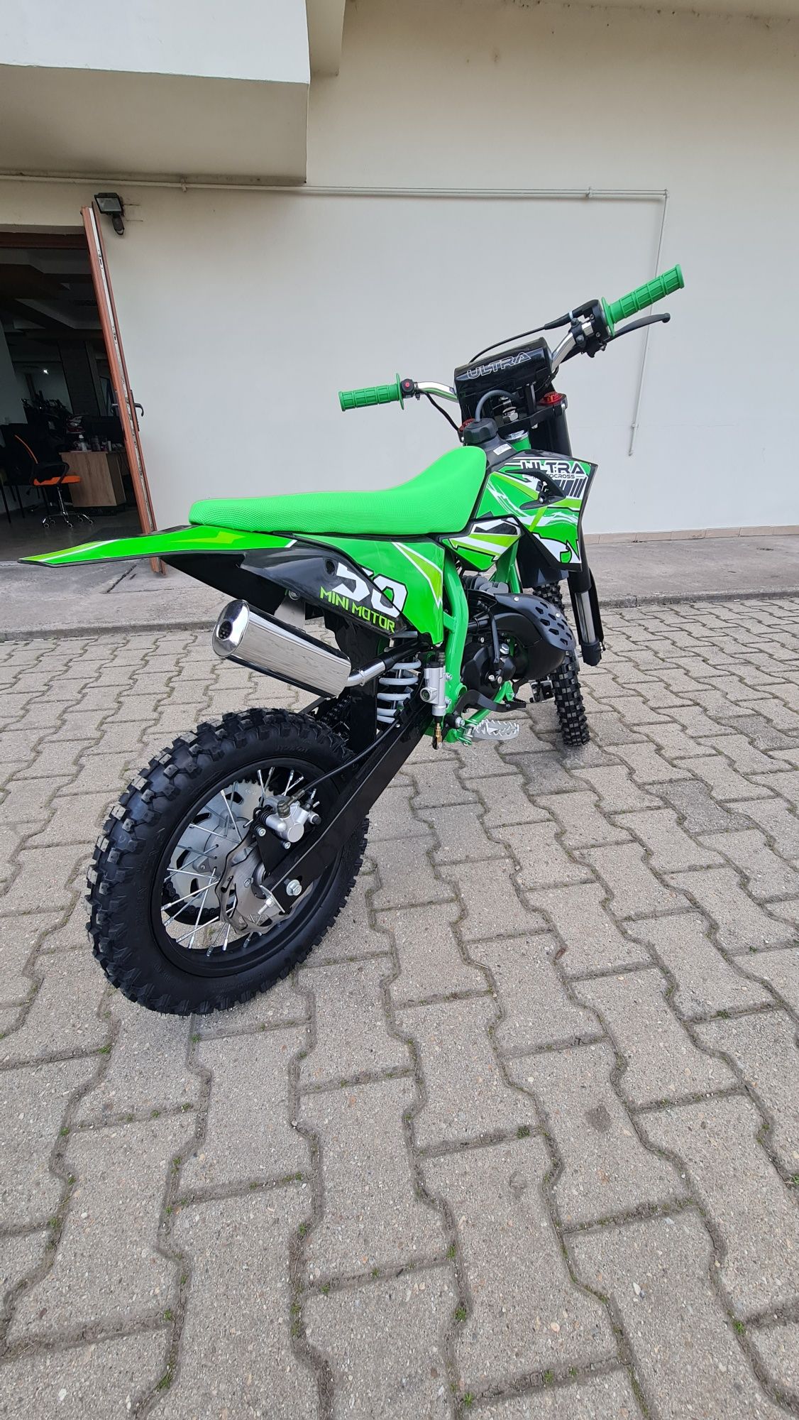 Cross Motocross 50cc 2 timpi Ultra Kickstart 14/12 Automat Verde