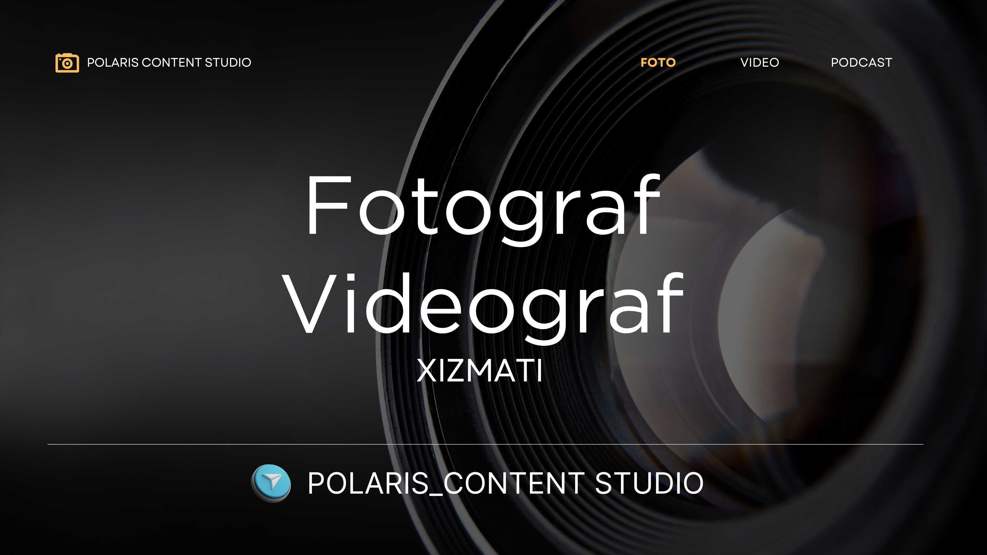Fotograf va videograf xizmati