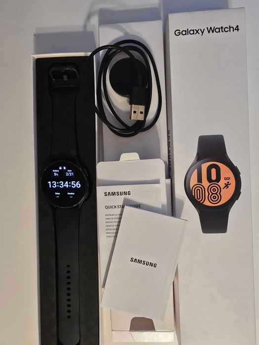 Smartwatch Samsung Galaxy Watch 4, 44mm, LTE, Negru, curea silicon